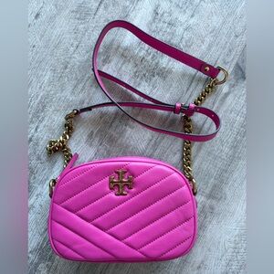 Tory Burch pink camera bag